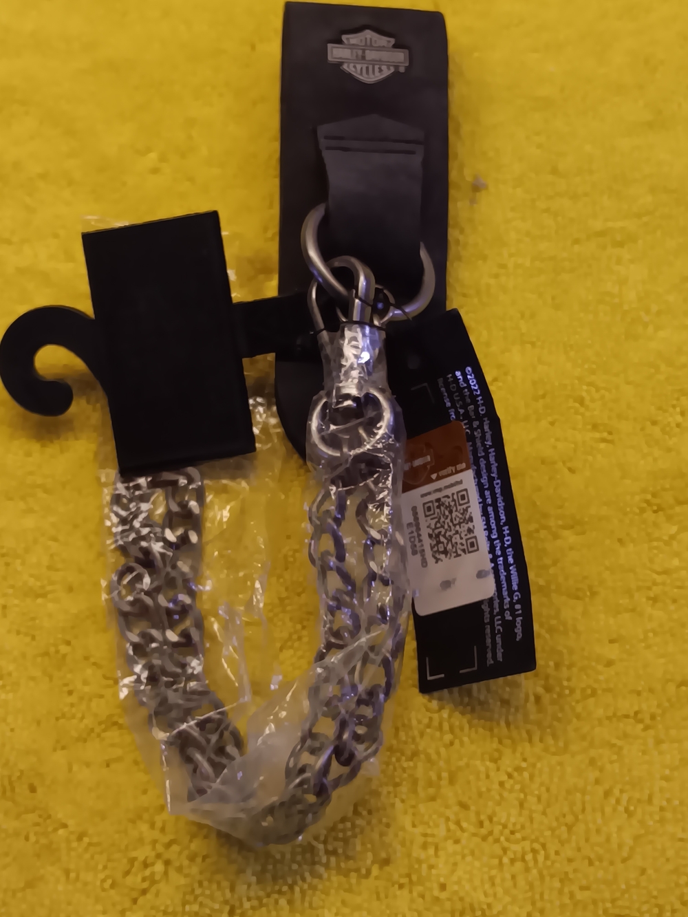 Harley-Davidson Silver Chain Keyring with Clip